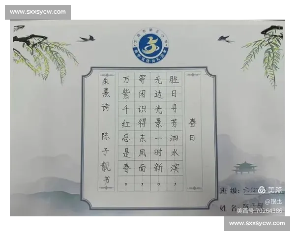 童心书写规范之美全国小学生硬笔书法交流竞赛活动展示与传承主题